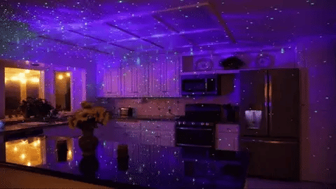 Projecteur galaxie pour chambre à coucher avec 8 effets de nébuleuses, veilleuse projecteur d'étoiles avec télécommande et minuteur, lumière d'ambiance rotative à 360 degrés