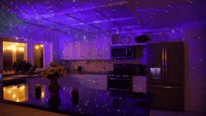 Projecteur galaxie pour chambre à coucher avec 8 effets de nébuleuses, veilleuse projecteur d'étoiles avec télécommande et minuteur, lumière d'ambiance rotative à 360 degrés