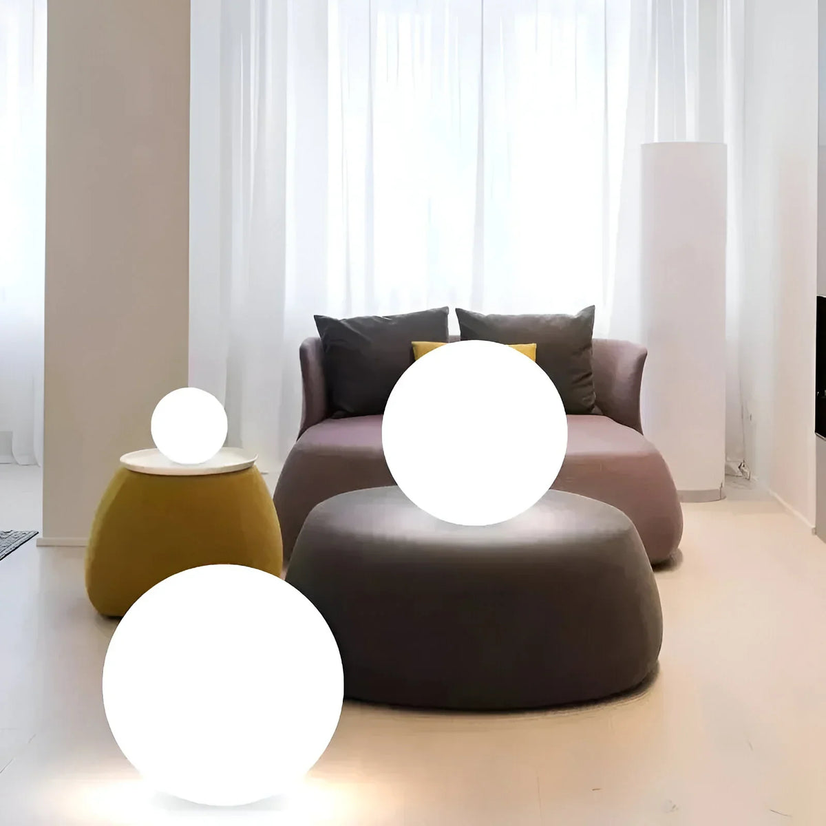 Rechargeable LED Sphere Light for Outdoor & Indoor Use – Cordless Color-Changing Globe Lamp for Patio, Yard, Deck & Events