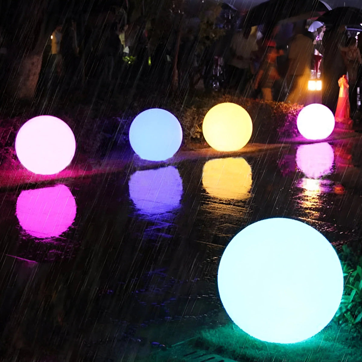 Lampe de jardin solaire sans fil avec LED à changement de couleur | Conception résistante aux intempéries pour une ambiance extérieure