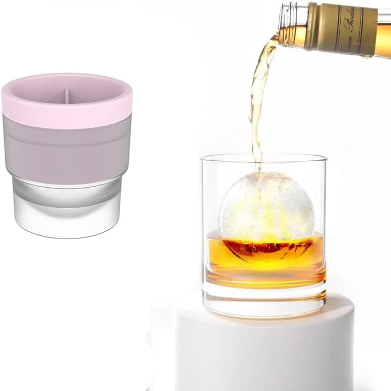 Ortekor Stackable Silicone Ice Maker | Ice Hockey Ball Mold for Long-Lasting Cool Drinks