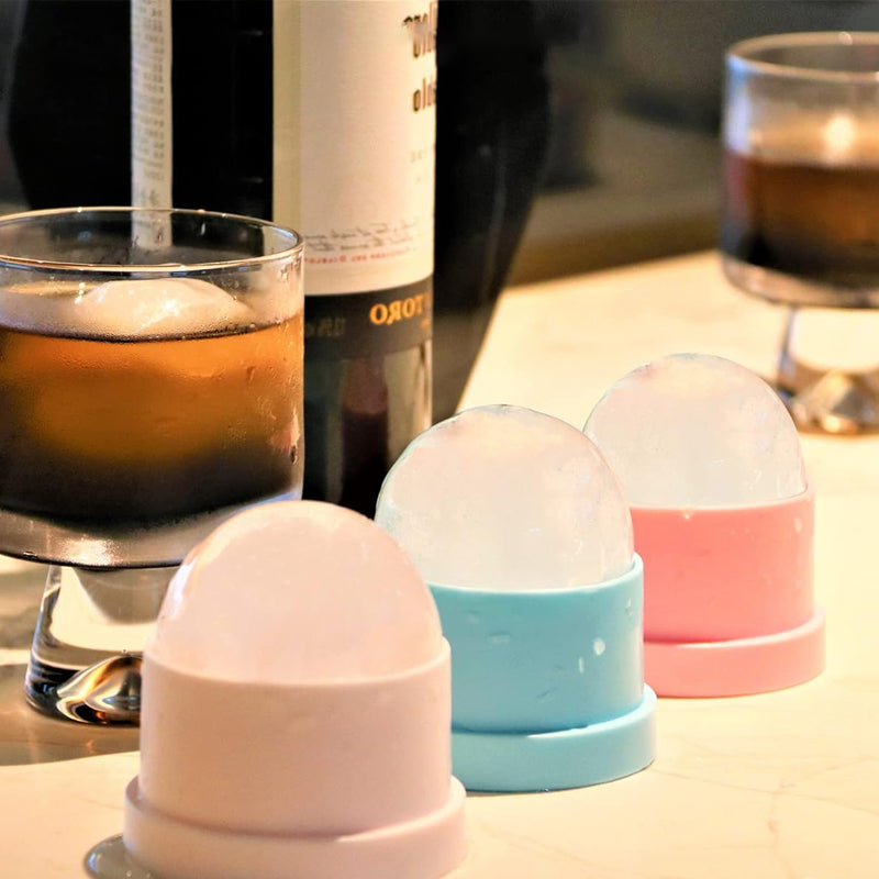 Ortekor Stackable Silicone Ice Maker | Ice Hockey Ball Mold for Long-Lasting Cool Drinks