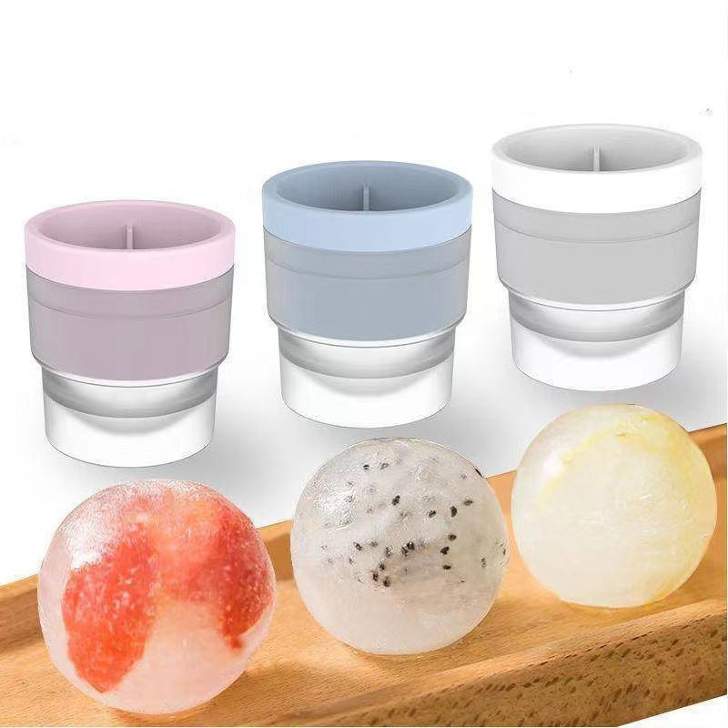 Ortekor Stackable Silicone Ice Maker | Ice Hockey Ball Mold for Long-Lasting Cool Drinks