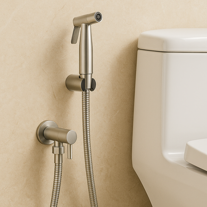 Douchette pour WC en acier inoxydable avec jet réglable | Design ergonomique pour une hygiène maximale
