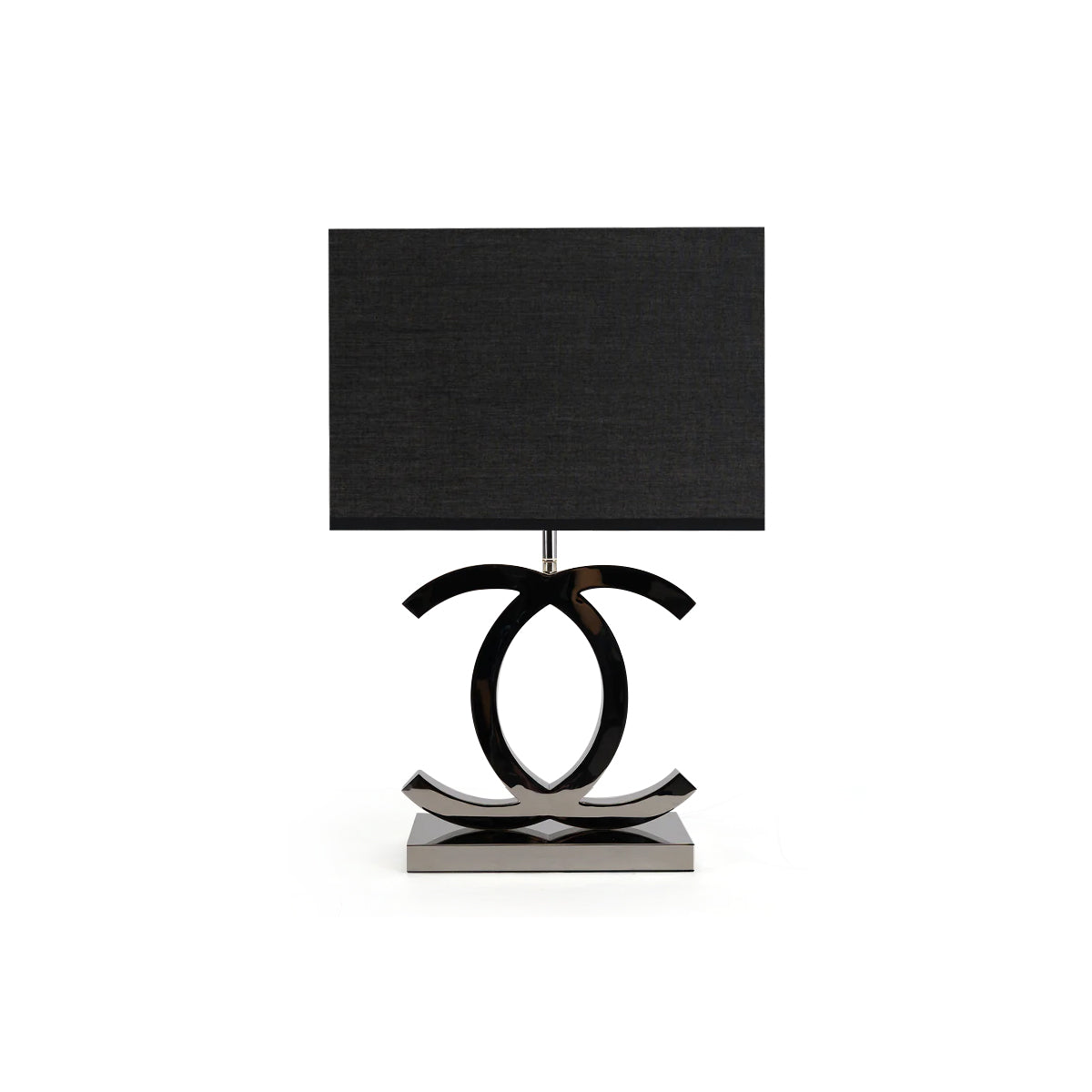 Metal Desk Lamp with Cloth Drum Shade – Contemporary Accent Light for Bedside, Office & Den – Push-Button Control – 24 in Tall