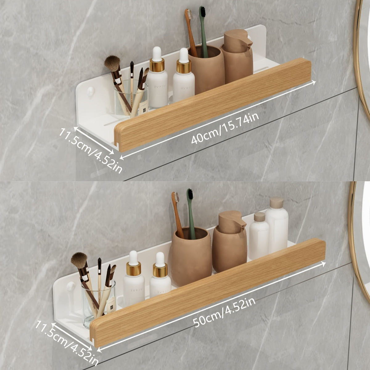 StarkesTett Floating Wall Shelf - Wrought Iron, No Drilling, Modern Design