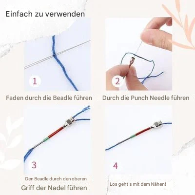 Interchangeable Embroidery Needle Set with Color-Coded Tips for Precision Stitching and Cross-Stitch Crafts