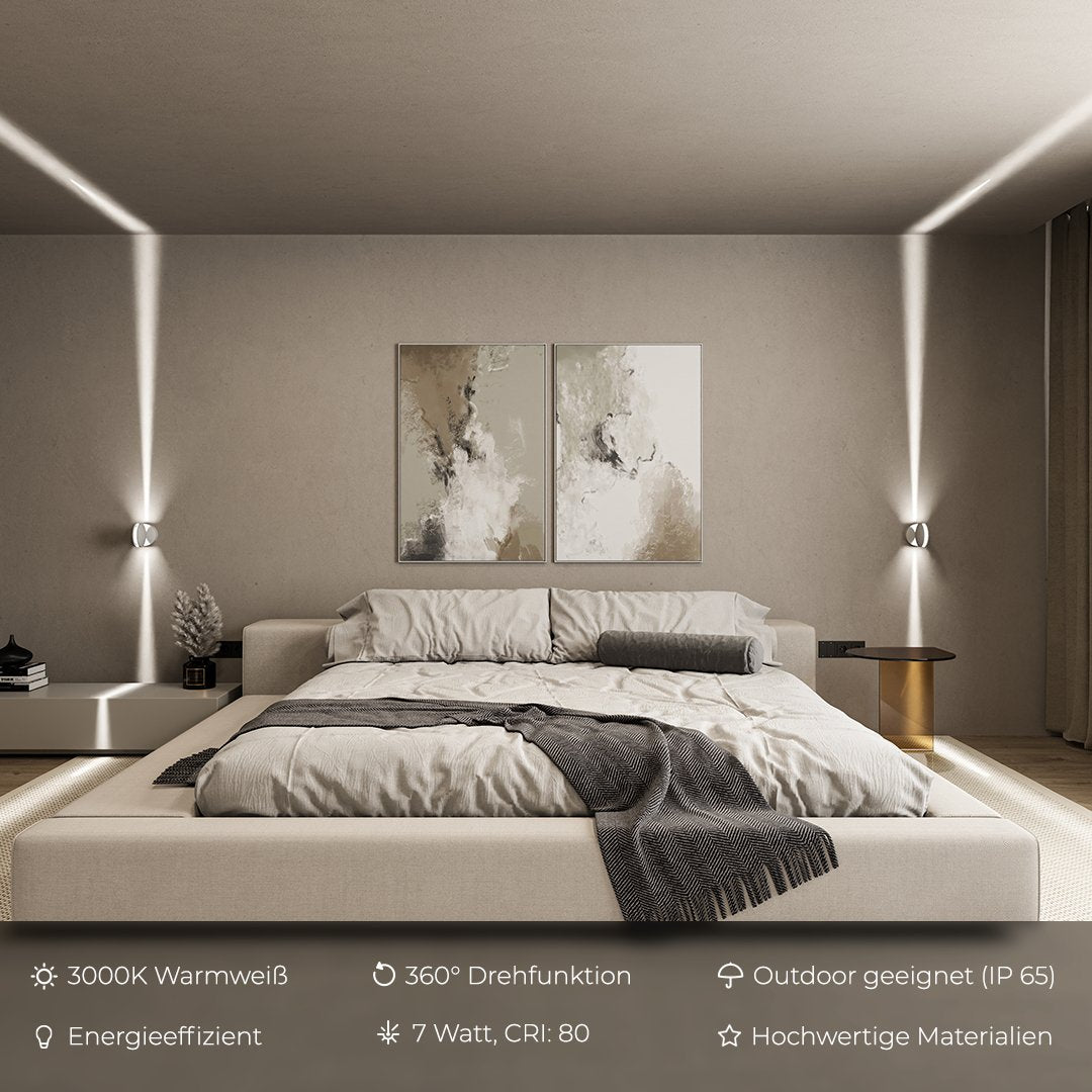 Projecteur LED orientable encastrable 11,9 cm blanc mat, éclairage d'accentuation rotatif à 360° pour chambres, couloirs, maisons modernes, profil compact
