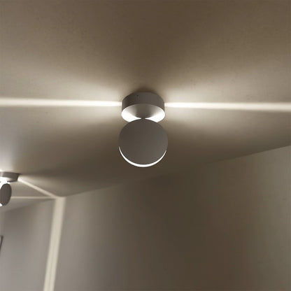 Projecteur LED orientable encastrable 11,9 cm blanc mat, éclairage d'accentuation rotatif à 360° pour chambres, couloirs, maisons modernes, profil compact