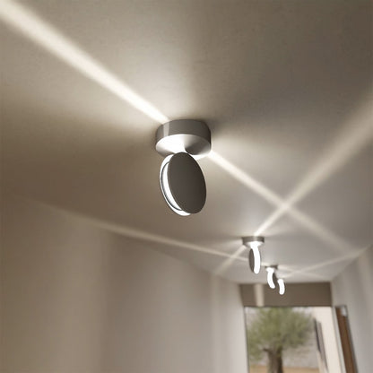 Projecteur LED orientable encastrable 11,9 cm blanc mat, éclairage d'accentuation rotatif à 360° pour chambres, couloirs, maisons modernes, profil compact