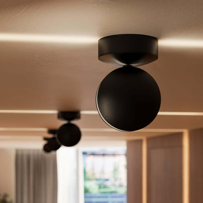 Projecteur LED orientable encastrable 11,9 cm blanc mat, éclairage d'accentuation rotatif à 360° pour chambres, couloirs, maisons modernes, profil compact