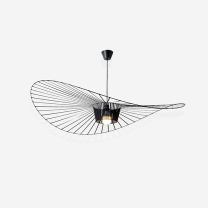 Oversized Woven Ceiling Fixture 47 in Black for Dining & Living Rooms Statement Lighting Above Tables Modern Handcrafted Fiber Shade