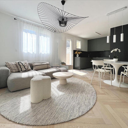 Oversized Woven Ceiling Fixture 47 in Black for Dining & Living Rooms Statement Lighting Above Tables Modern Handcrafted Fiber Shade
