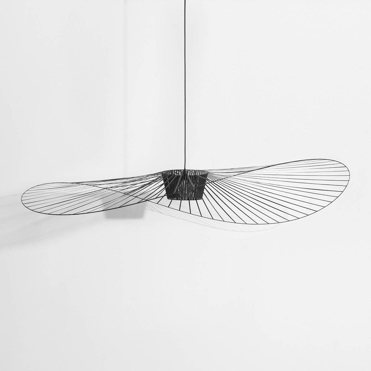 Oversized Woven Ceiling Fixture 47 in Black for Dining & Living Rooms Statement Lighting Above Tables Modern Handcrafted Fiber Shade