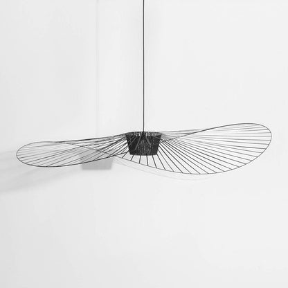 Oversized Woven Ceiling Fixture 47 in Black for Dining & Living Rooms Statement Lighting Above Tables Modern Handcrafted Fiber Shade