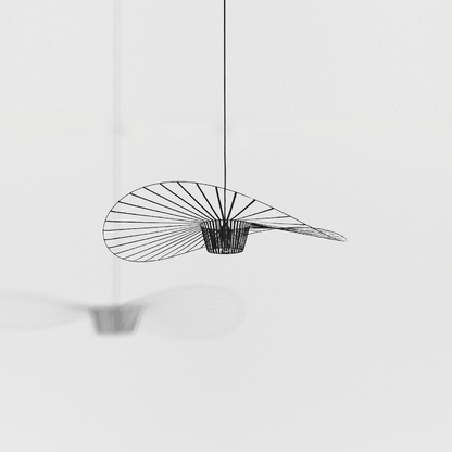Oversized Woven Ceiling Fixture 47 in Black for Dining & Living Rooms Statement Lighting Above Tables Modern Handcrafted Fiber Shade