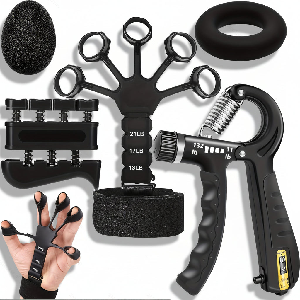 Strength Pro | Adjustable Hand Gripper Set with Metal Build | Forearm Trainer for Enhanced Grip Power