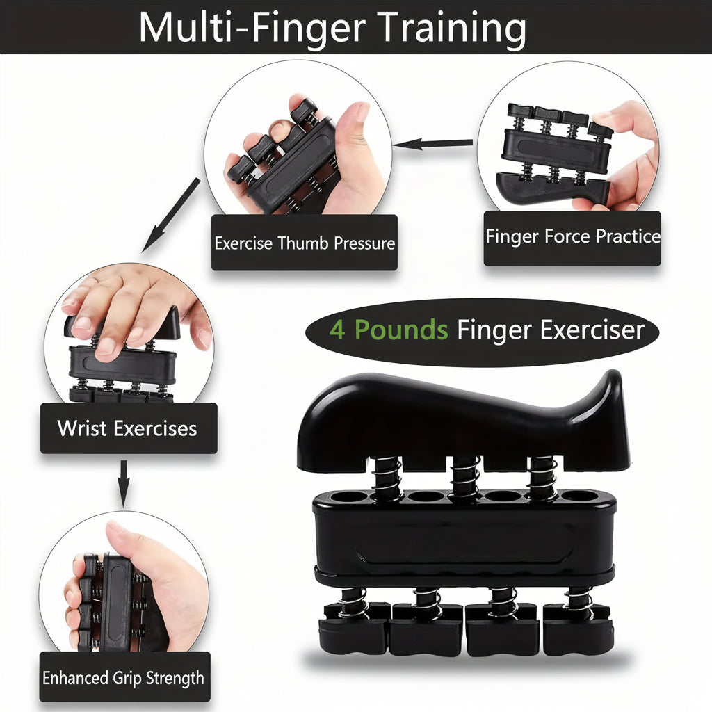 Strength Pro | Adjustable Hand Gripper Set with Metal Build | Forearm Trainer for Enhanced Grip Power