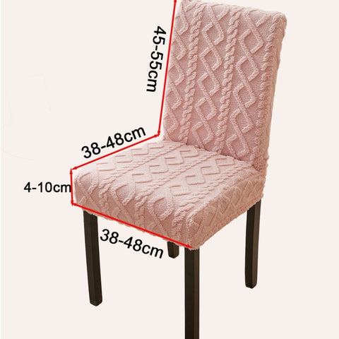Chique Dining Chair Cover - Stretch Jacquard, Slipcover for Dining Room Chairs