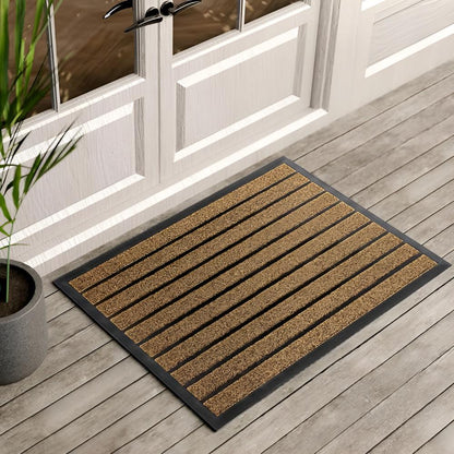 Strive Welcome Mat - Durable Rubber and Grass Fiber, Non-Slip
