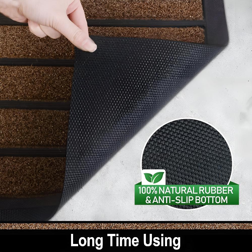 Strive Welcome Mat - Durable Rubber and Grass Fiber, Non-Slip