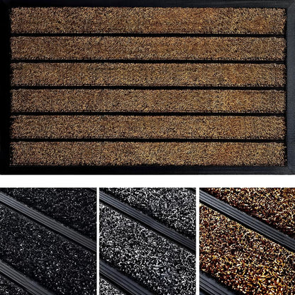 Strive Welcome Mat - Durable Rubber and Grass Fiber, Non-Slip