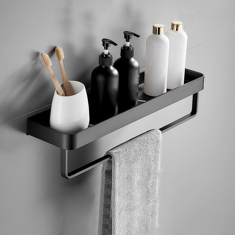 Stylish Black Stainless Steel Bathroom Rack with Multiple Shelf Sizes | Durable Metal Design for Organized Storage