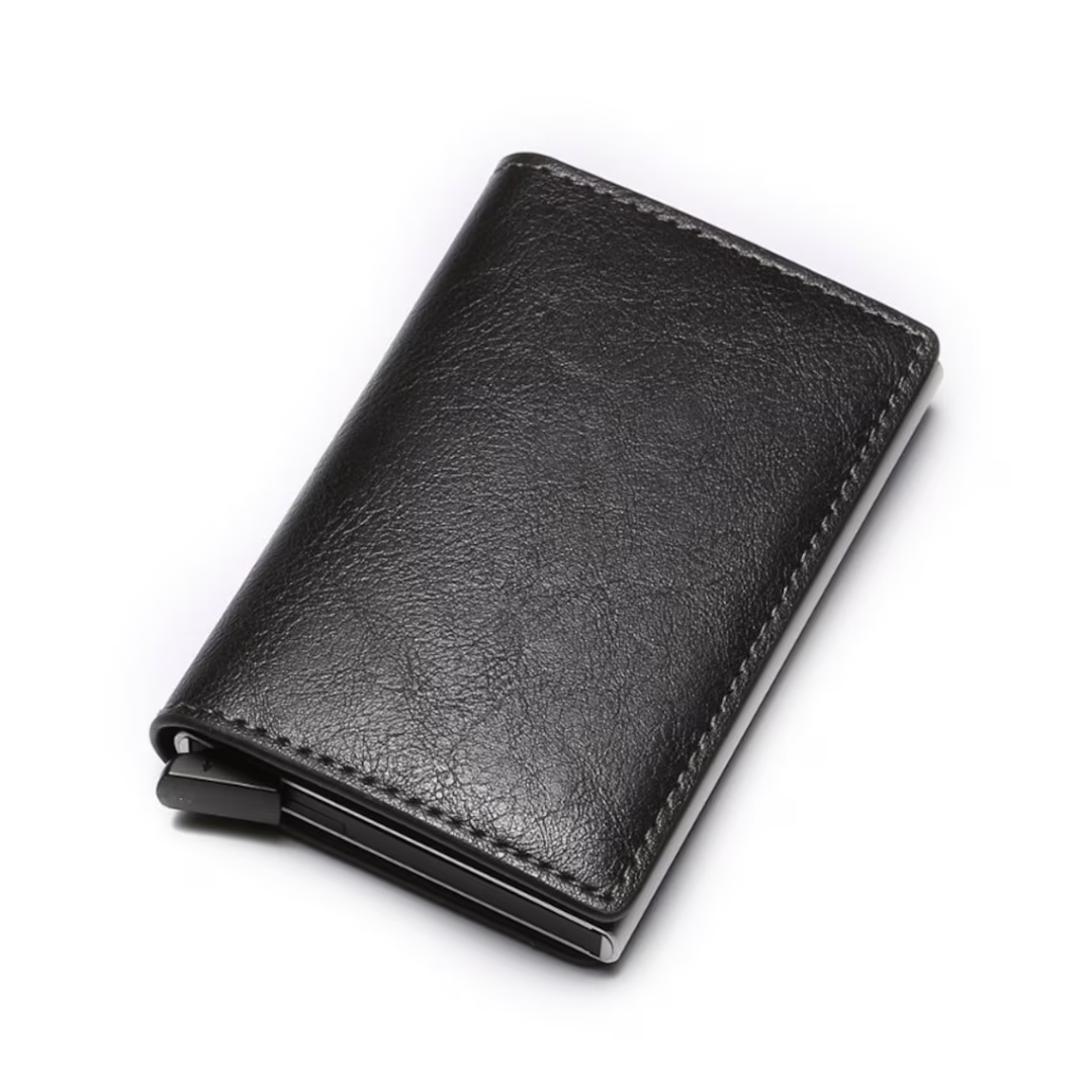 Stylish Compact Card Holder with RFID Blocking Technology for Secure Storage