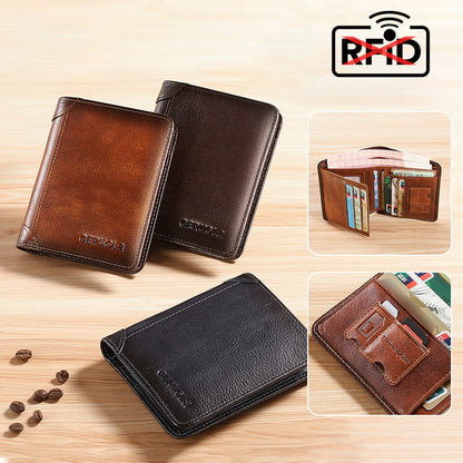 Ortekor Stylish Slim RFID Blocking Wallet for Men with Premium Leather Finish | Minimalist Design for Everyday Use