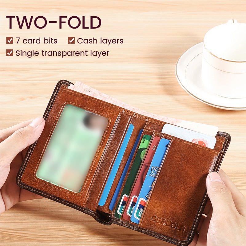 Ortekor Stylish Slim RFID Blocking Wallet for Men with Premium Leather Finish | Minimalist Design for Everyday Use