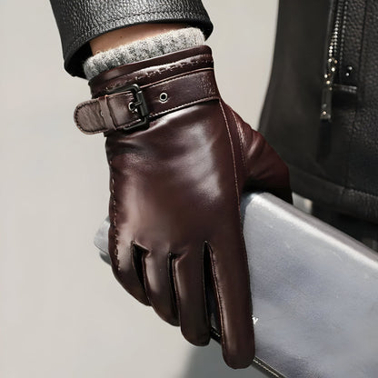 Stylish Winter Gloves | Touchscreen Driving Gloves with Secure Strap | Perfect for Cold Weather Commutes