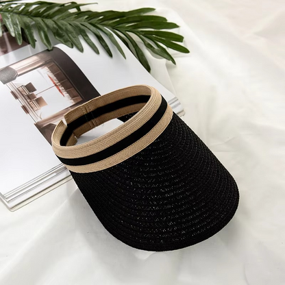 Wide Brim Straw Sun Visor Hat for Outdoor Activities – UV Protection