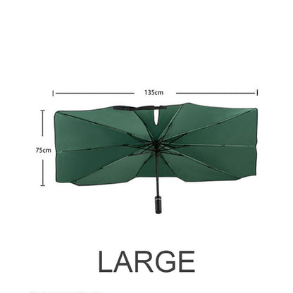 Ortekor SunGuard | Car Windshield Sun Shade Umbrella with Durable Framework | Easy Setup for UV Protection and Temperature Control