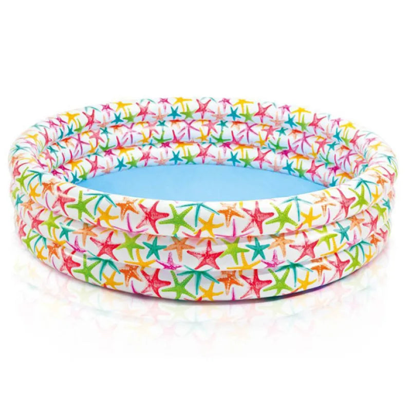 Ortekor Sunny Splash | Inflatable Kids Pool with Colorful Starfish Design | Spacious Fun for Summer Adventures