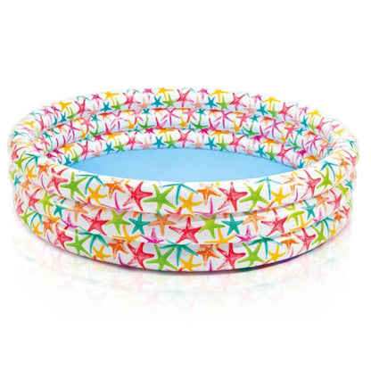 Ortekor Sunny Splash | Inflatable Kids Pool with Colorful Starfish Design | Spacious Fun for Summer Adventures