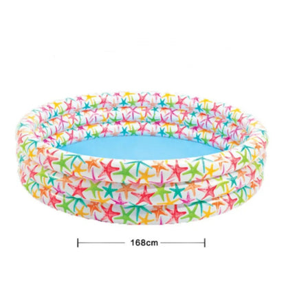 Ortekor Sunny Splash | Inflatable Kids Pool with Colorful Starfish Design | Spacious Fun for Summer Adventures