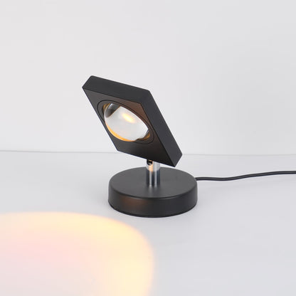 Ambient LED Light Projector Aluminum 4.7×7.8 in Black Red Glow Circle for Bedroom Living Room Home Office Desktop Nightstand