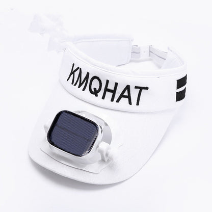 Sun Visor Hat with Solar Fan, Rechargeable Cooling Hat for Outdoor Activities, Adjustable Fan Hat for Summer Hiking