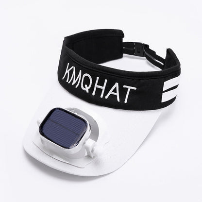 Sun Visor Hat with Solar Fan, Rechargeable Cooling Hat for Outdoor Activities, Adjustable Fan Hat for Summer Hiking