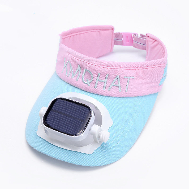 Sun Visor Hat with Solar Fan, Rechargeable Cooling Hat for Outdoor Activities, Adjustable Fan Hat for Summer Hiking