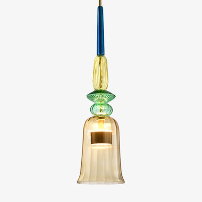 Tinted Glass Drop Light with Height-Adjustable Cord 47 in LED Overhead Fixture for Dining Tables Kitchen Islands Contemporary Suspended Ceil