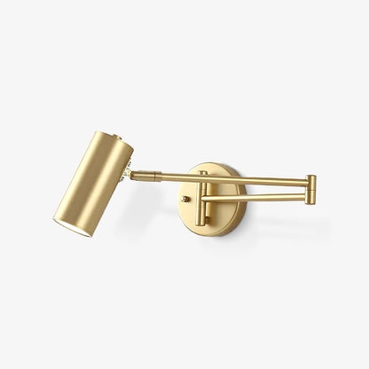 Swivel-Arm LED Wall Light with Extending Bracket for Bedroom Hallway Reading Nook Task Lighting Modern Dimmable Fixture Gold Black