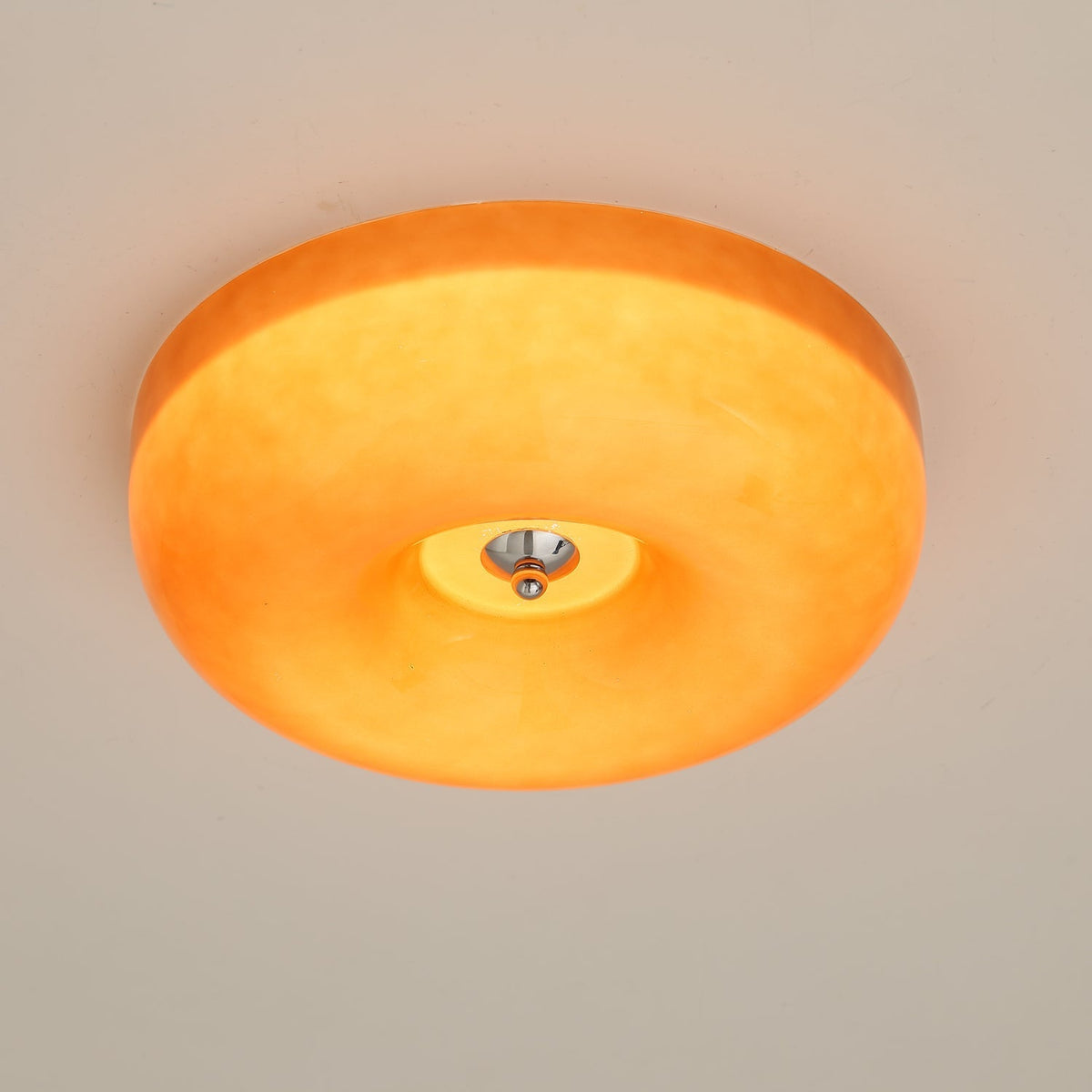 Modern Glass LED Flush Mount Light with Adjustable Color Temperature for Bedroom, Entryway, and Small Spaces