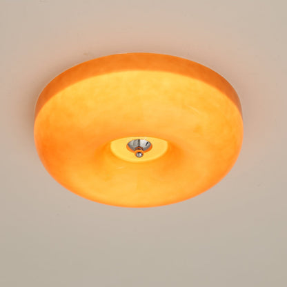 Modern Glass LED Flush Mount Light with Adjustable Color Temperature for Bedroom, Entryway, and Small Spaces