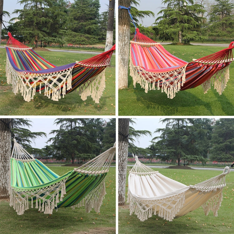 Outdoor Camping Hammock | Double Canvas with Removable Pole | Durable & Lightweight for Easy Transport
