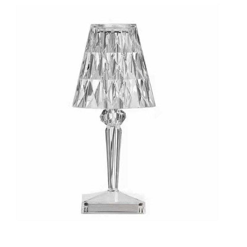 Lampe de bureau LED de luxe en cristal au design étincelant