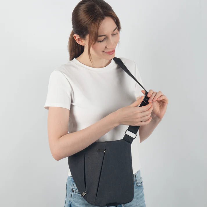 RFID-Blocking Crossbody Sling Bag with Slash-Proof Strap for Travel & Commuting