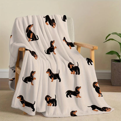 Collection Teckel | Couverture en polaire au design charmant | Confort douillet pour les amoureux des animaux