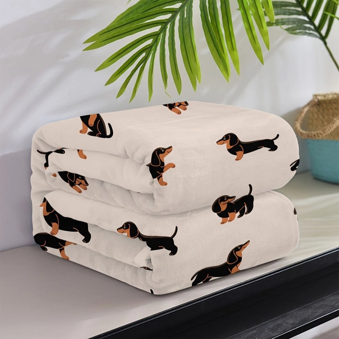 Collection Teckel | Couverture en polaire au design charmant | Confort douillet pour les amoureux des animaux