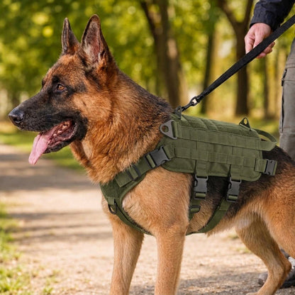 Ortekor Tactical Dog Backpack Harness for Hiking & Daily Walks - Detachable Pouches for Gear & Better Control